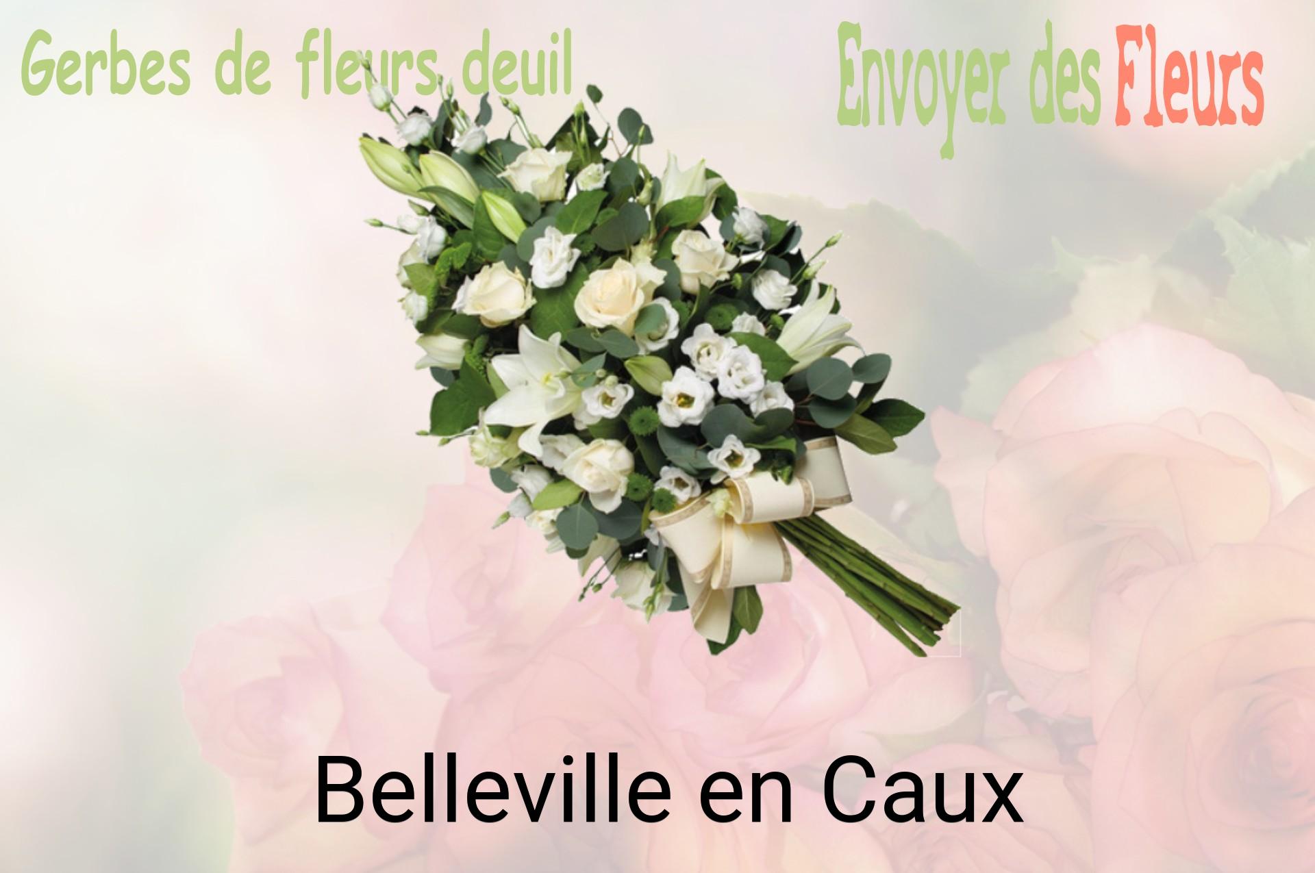 Gerbe de fleurs de deuil livrée à Belleville-en-Caux